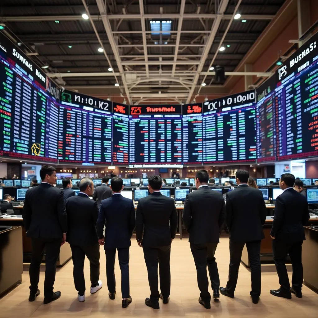Team at Bursa Malaysia trading floor